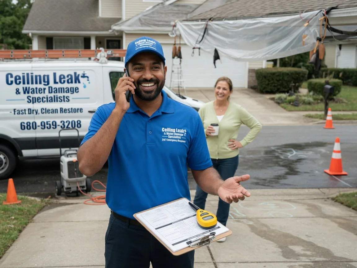 Ceiling Leak Cleanup Poneto, IN FAQs